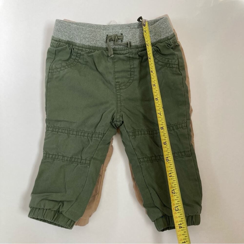 Cat & Jack Kids Joggers Boys Size 6-9 months Tan Green - Picture 7 of 9